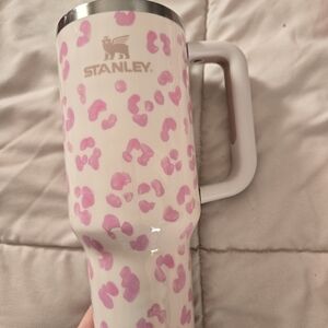 Stanley Pink and White Travel Mug